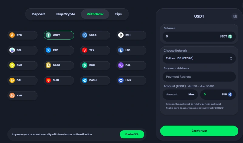 jackbit withdrawal page